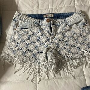 Denim shorts